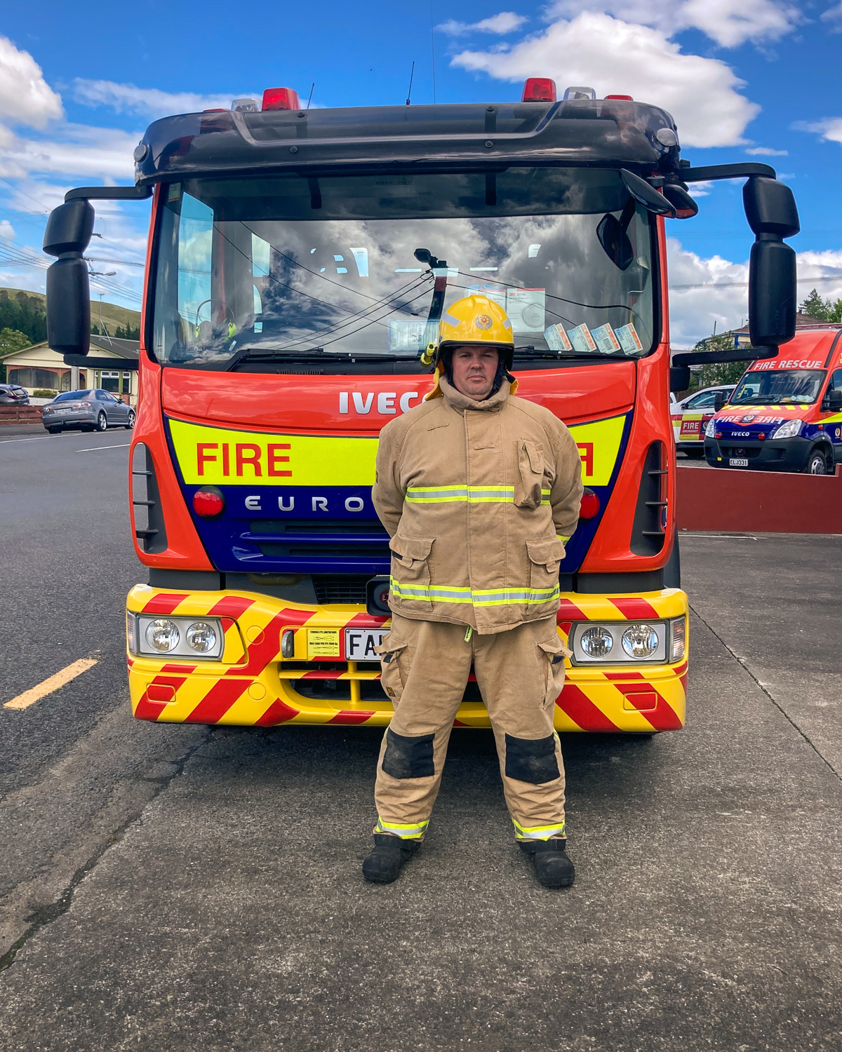 Ross Fraser and the Waipawa firetruck