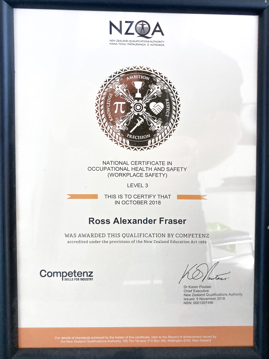 Ross Frasers Health and Safety Qualitfication